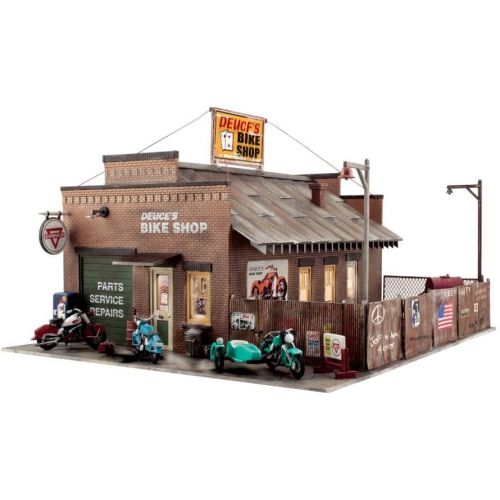  Woodland Scenics O Scale Built-&-Ready Structures Deuces Bike Shop