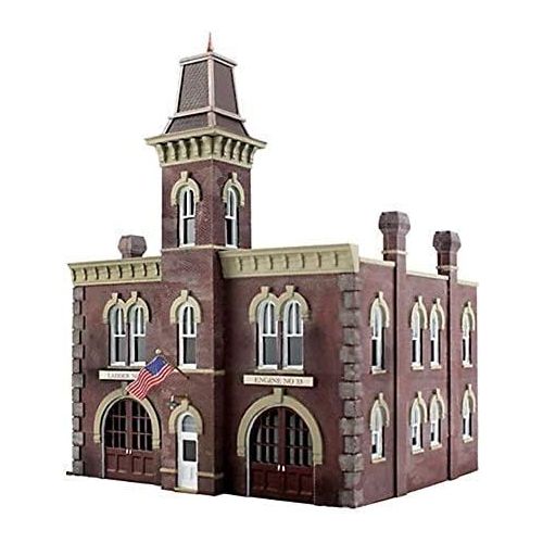  Woodland Scenics Built-N-Ready 2-Story Firehouse Building HO