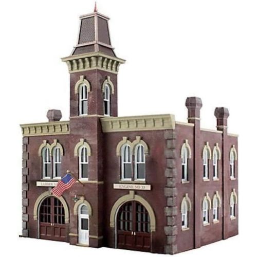  Woodland Scenics Built-N-Ready 2-Story Firehouse Building HO