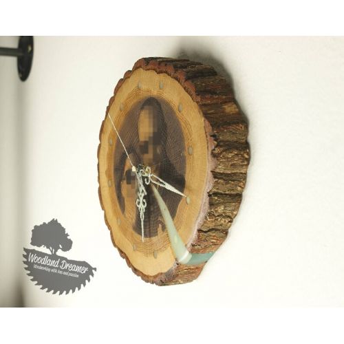  WoodlandDreamerShop Wooden Clock, Photo Clock, Custom Clock, Clocks Gifts, Personalized Wall Clocks, Wooden Wall Clock, Engraved Clock, Unique Wall Clocks