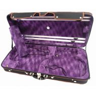 Woodnote Great Quality Pro. Wooden Double Violin/Viola Case - Fit one 4/4 violin & one viola(Adjustable 15 to 16.5)