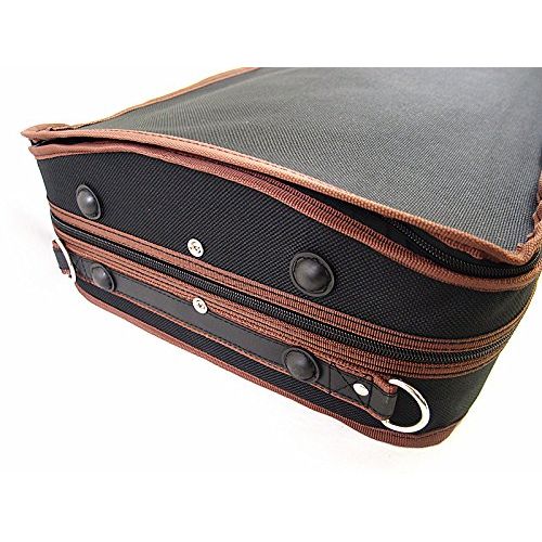  Woodnote Great Quality Pro. Wooden Double Violin/Viola Case - Fit one 4/4 violin & one viola(Adjustable 15 to 16.5)