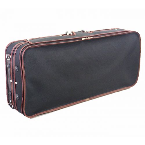  Woodnote Great Quality Pro. Wooden Double Violin/Viola Case - Fit one 4/4 violin & one viola(Adjustable 15 to 16.5)