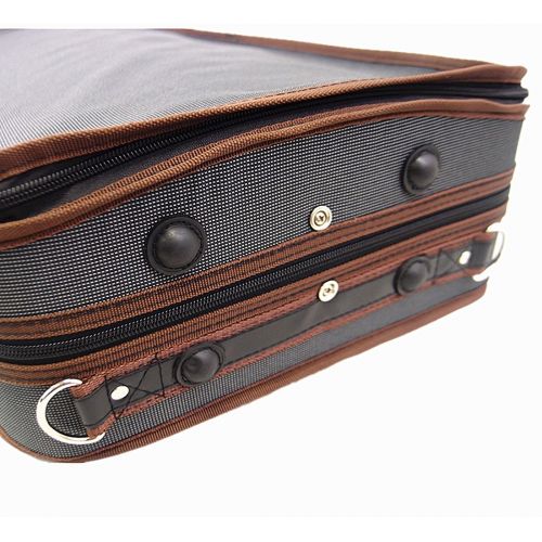  Woodnote Great Purple Interior - 4/4 Wooden Two/double Violin Case + Free Violin Strings Set