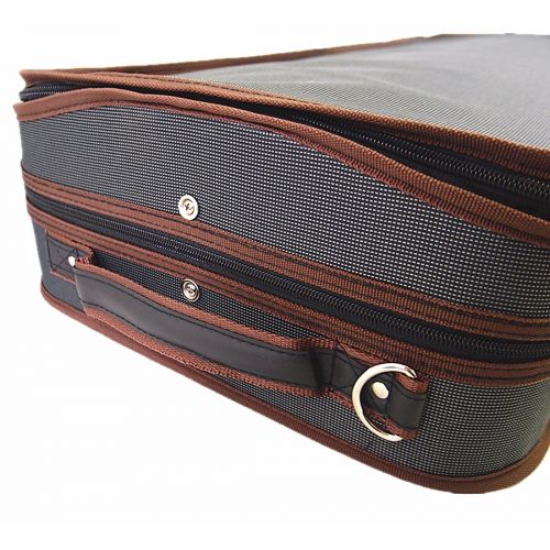  Woodnote Great Purple Interior - 4/4 Wooden Two/double Violin Case + Free Violin Strings Set