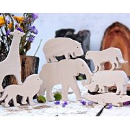 WoodpeckerForKids Animals of Africa, Wooden set animals, Wooden toys set, Educational toys, Waldorf wooden toys, Wooden toys, Montessori toys, Christmas toys