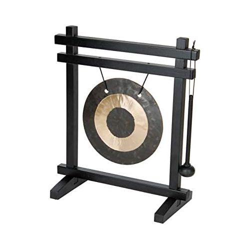  Woodstock Chimes WDG The Original Guaranteed Musically Tuned Chime Desk Gong, Black/Bronze