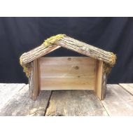 /WoodstockBoutique Wood Nativity Stable Manger Christmas Creche, Nativity Creche