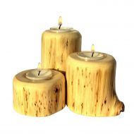 WoodstockBoutique Three Tier Candle Set