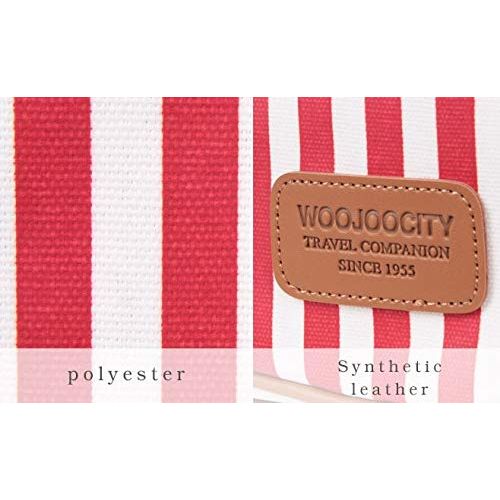  Woojoocity Travel Tote Shoulder Bag Duffel Bag Business Trip Travel (Stripe_Red)