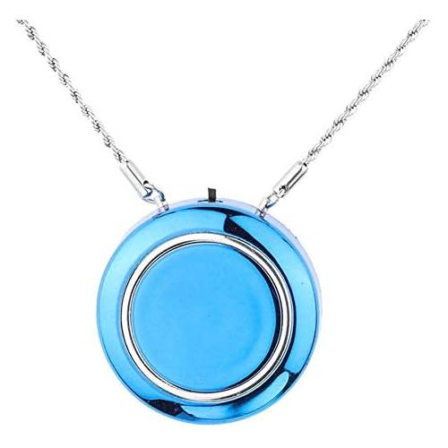  [아마존베스트]WOOLALA Personal Wearable Air Purifier Necklace/Mini Portable Air Freshner Ionizer/Negative Ion Generator/Low Noise for Adults Kids Blue