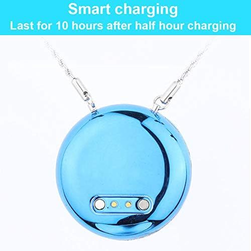  [아마존베스트]WOOLALA Personal Wearable Air Purifier Necklace/Mini Portable Air Freshner Ionizer/Negative Ion Generator/Low Noise for Adults Kids Blue