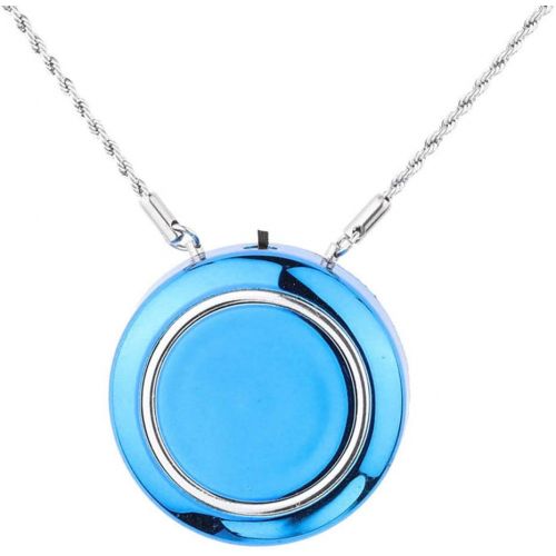  [아마존베스트]WOOLALA Personal Wearable Air Purifier Necklace/Mini Portable Air Freshner Ionizer/Negative Ion Generator/Low Noise for Adults Kids Blue