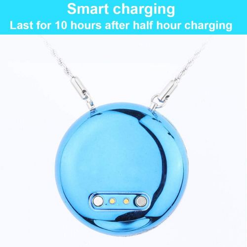  [아마존베스트]WOOLALA Personal Wearable Air Purifier Necklace/Mini Portable Air Freshner Ionizer/Negative Ion Generator/Low Noise for Adults Kids Blue