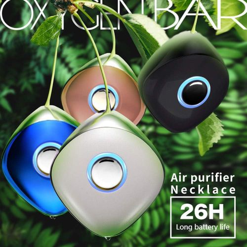  Woolala Wearable Air Necklace Personal Air Necklace Around Neck Ion Generator for Travel Office 29Hours Long Battery Life