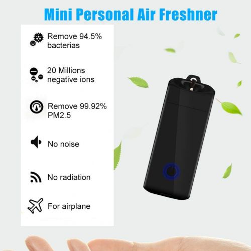  WOOLALA Portable Air Necklace, 20 Millions Ions Generator Small Wearable Air Necklace for Travel
