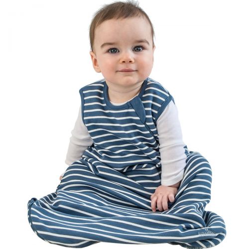  Woolino Baby Sleep Bag, 4 Season Basic Merino Wool Infant Sleeping Bag, 0-6m, Navy Blue