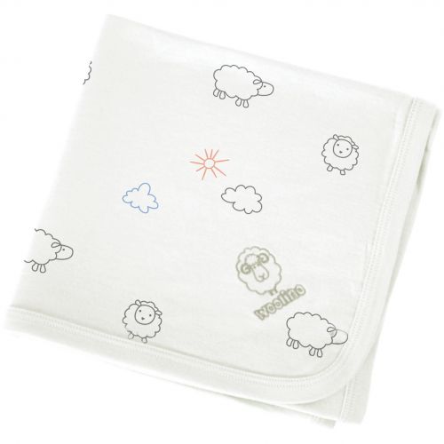  Woolino Swaddle Blanket, Merino Wool Baby Blanket, 0-3 Months, Sheep