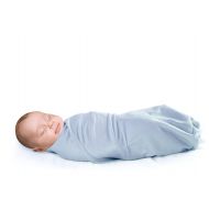 Woolino Newborn Swaddle Blanket, 100% Superfine Merino Wool, For Babies 0-3 Months, Blue