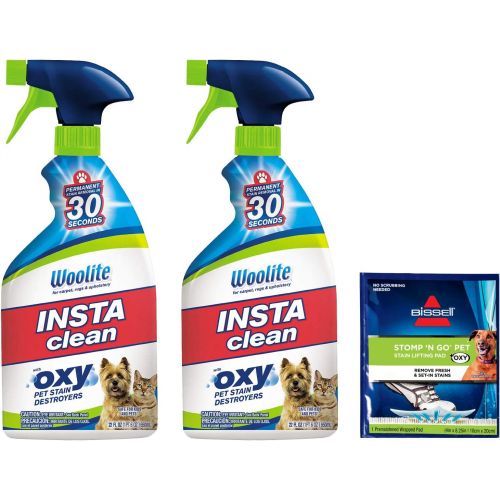  Bissell Woolite INSTAclean Permanent Pet Stain Remover, 22oz (Pack of 2), 21809