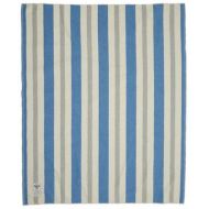 Woolrich Indigo Grey Vertical Stripe Blanket