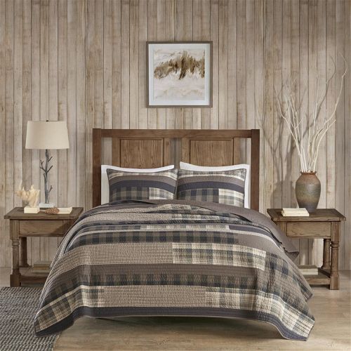  Woolrich Winter Plains Quilt Mini Set Cal King Taupe