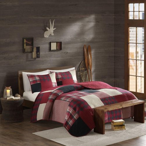  Woolrich Sunset Coverlet Mini Set FullQueen Red