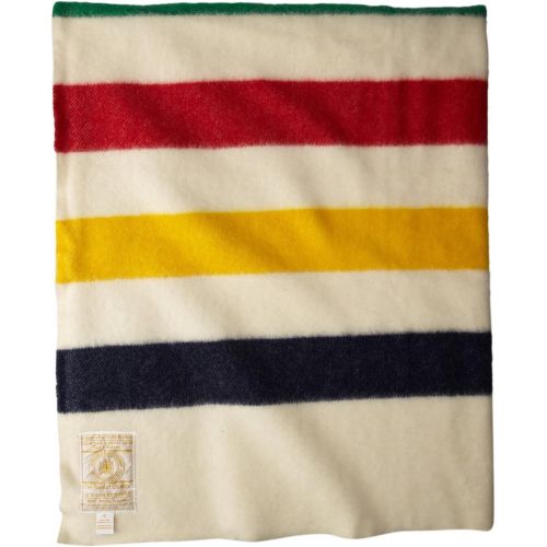  Woolrich Hudson Bay 8 Point Blanket Natural with Multi Stripes