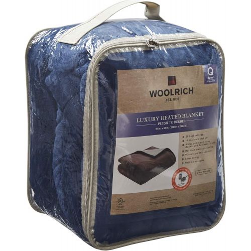  Woolrich WR54-1773 Heated Plush To Berber Throw 60x70 Indigo,60x70