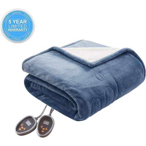  Woolrich WR54-1773 Heated Plush To Berber Throw 60x70 Indigo,60x70