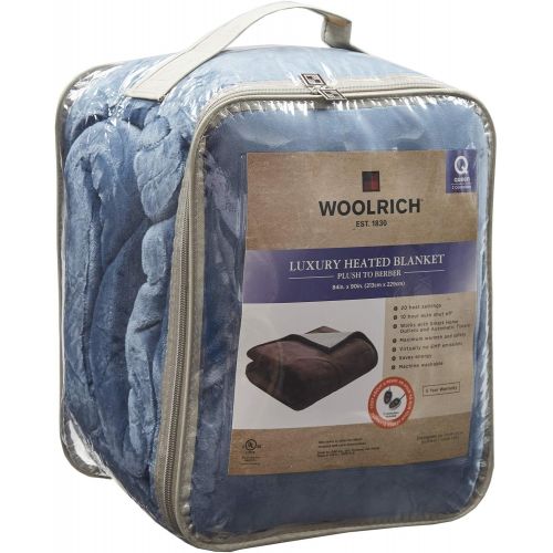  Woolrich WR54-1773 Heated Plush To Berber Throw 60x70 Indigo,60x70