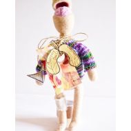 WoolyTopic Anatomy Art Doll, Human Body, wool needle felted, science, doctor, nurse, human brain, anatomical heart, one of a kind, by wooly topic