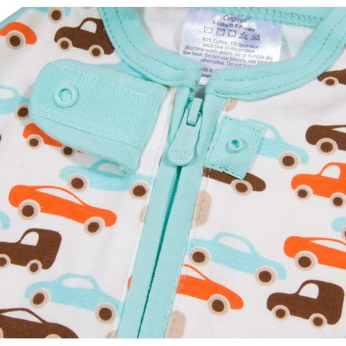  Woombie Original Nursery Swaddling Blanket for Babies Up to 3 Months (Mod Waves, Newborn 5-13 lbs)