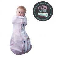 Woombie Grow with Me Baby Swaddle - Convertible Swaddle Fits Babies 0-9 Months - Expands to Wearable Blanket for Babies up to 18 Months (Foxes)