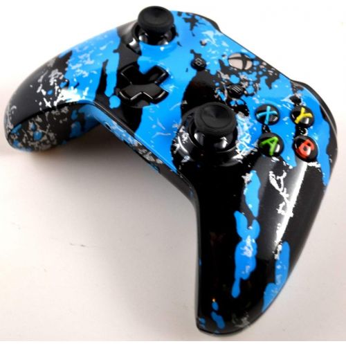  Wordene Modz Blue Splatter 5000+ Modded Xbox One Controller for Black Ops 3 and All Games