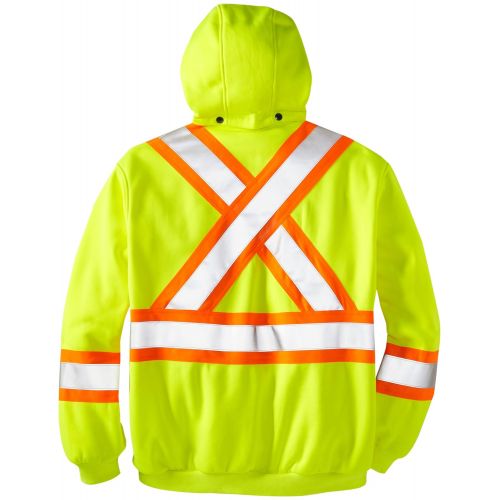  Work King Mens Hi-Vis Zip Front Safety Fleece Hoody