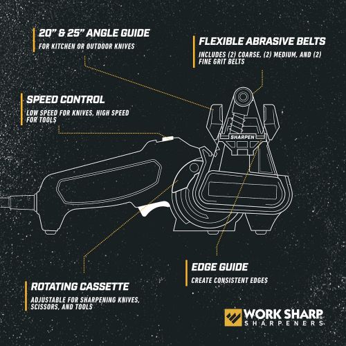  Work Sharp Knife & Tool Sharpener Mk.2 - Professional Electric Knife Sharpener 120v