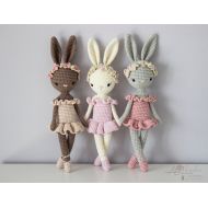 WorkroomJuliaLitvin Bunny ballerina, Photo props, Baby toys, Crochet toy, Dancer toy, Amigurumi, Knit toy, Stuffed rabbit, Bunny nursery decor, Baby gift,