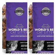 World's Best Worlds Best 2 Pack Cat Litter Original Series 14 Pound Bag, Lavender Scented Multiple Cat Clumping Litter, Outstanding Odor Control, PET, People & Planet Friendly Fast Delivery!!!
