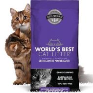 World's Best Worlds Best 14 LB Cat Litter Original Series 14 Pound Bag, Lavender Scented Multiple Cat Clumping Litter. (Outstanding Odor Control, PET, People & Planet Friendly)