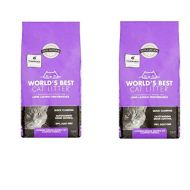 World's Best Cat Litter PACK OF 2 - Worlds Best Cat Litter Lavender Scented Multiple Cat Clumping Formula, 15 lb