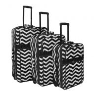 World+Traveler World Traveler Chevron 3 Piece Expandable Upright Luggage Set