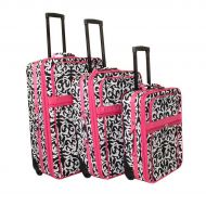 World+Traveler World Traveler Damask 3 Piece Expandable Upright Luggage Set