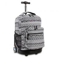 J World New York Sunrise Rolling Backpack