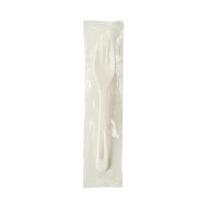 World Centric FO-PS-I Compostable TPLA 6.3 Forks, Individually Wrapped (Pack of 750)