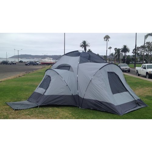  World Famous Sports 9-Person Camping Tent with Side Rooms