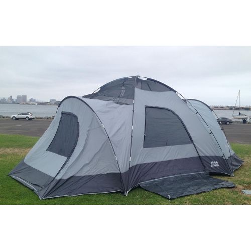  World Famous Sports 9-Person Camping Tent with Side Rooms