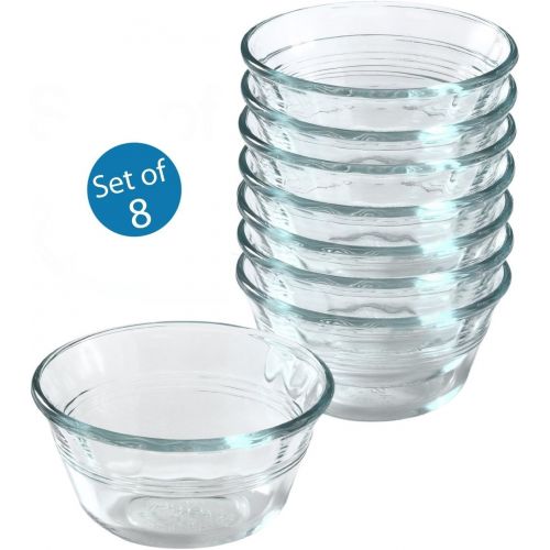  World Kitchen Pyrex Bakeware Clear Custard Cups, Set of 8, 6-Ounce