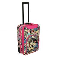 World Traveler 20 Inch Rolling Carry-On Luggage Suitcase, Pink Trim Multi Paisley, One Size
