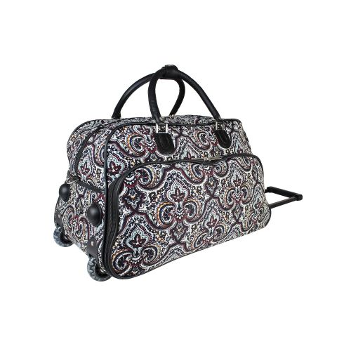  World Traveler World Traveler 21-inch Carry-on Rolling Duffel Bag - New Paisley Rolling Duffel